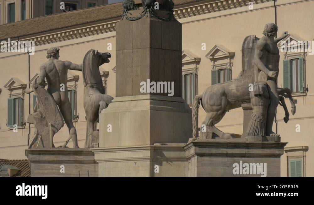 Obelisco piazza del quirinale Stock Videos & Footage HD and 4K Video