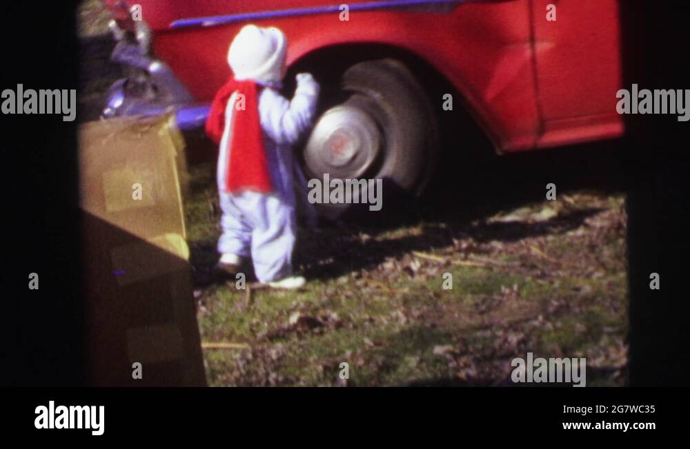 LYNBROOK NEW YORK1973 Siblings Exploring Outside Red Dad's Car