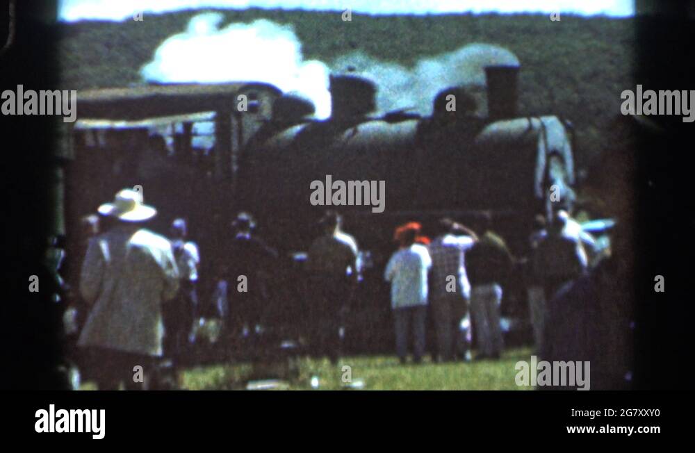 WAUSEON OHIO1966 Old Train Blows Smoke And Begins To Move