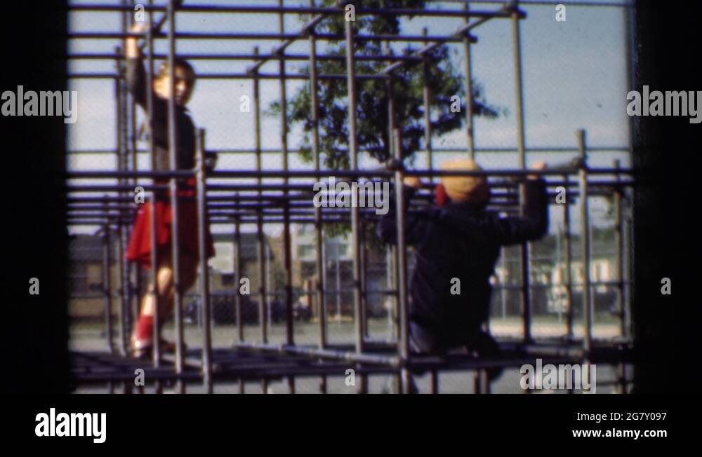 NEW YORK1947 Old Footage Of Kids Playing On A Set Of Old School