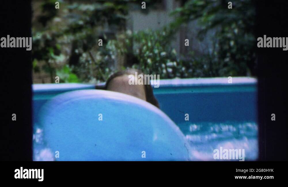 LYNBROOK NEW YORK1971 A Little Girls Are Swimming In The Water They