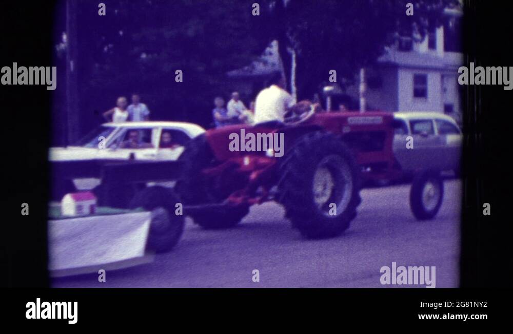 Clarkson nebraska 1965 red tractor pulls one by land two by sea float