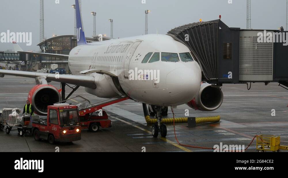 Airplane airport cargo container copenhagen copenhagen airport