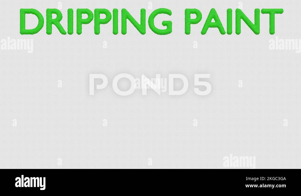 Animated green paint dripping text dripping paint all caps Stock Video Footage Alamy