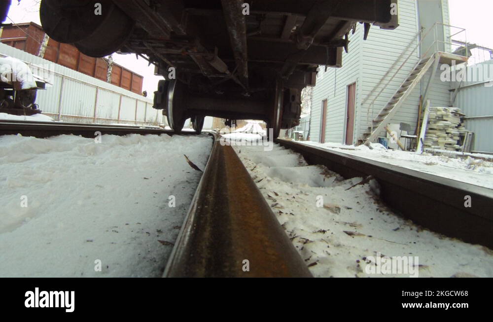 Train coupling system crash test ( bottom view Stock Video Footage Alamy