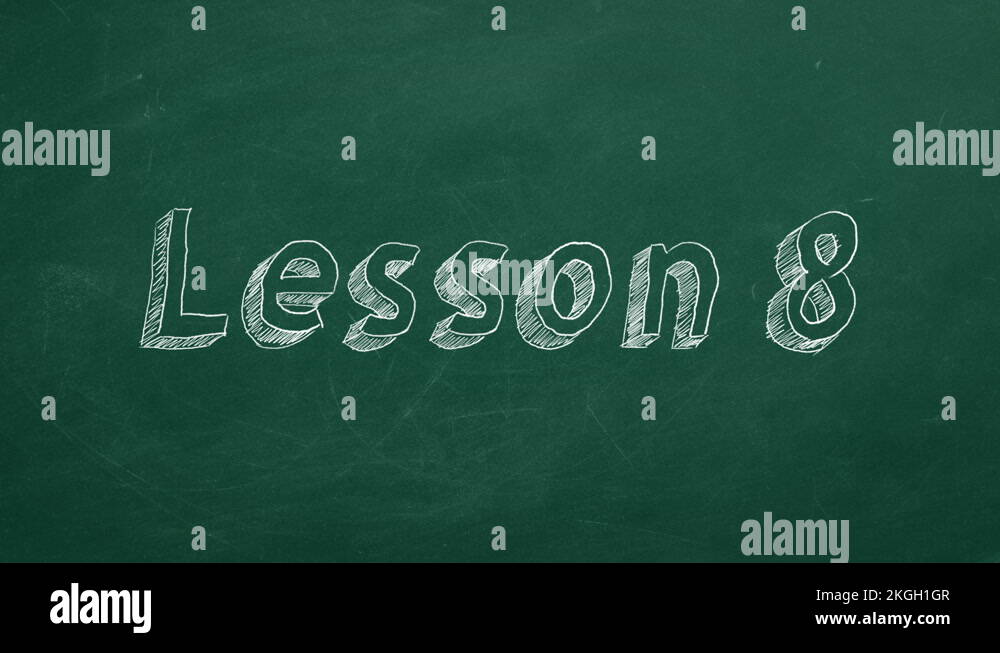 Lesson 8. Animated Chalk Text Stock Video Footage Alamy