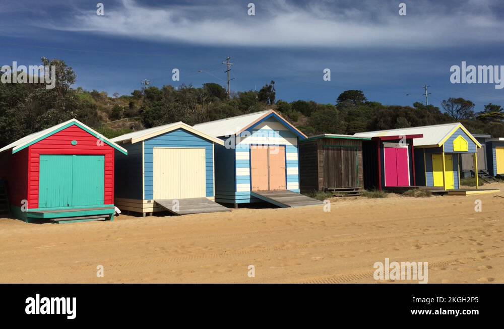 Mornington peninsula bathing boxes Stock Videos & Footage HD and 4K Video Clips Alamy