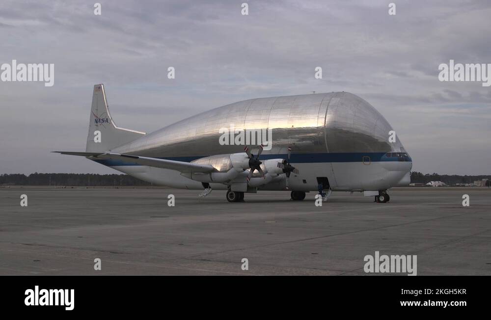 NASA's B-377-SG Super Guppy cargo aircraft parked at MCAS Cherry Point ...