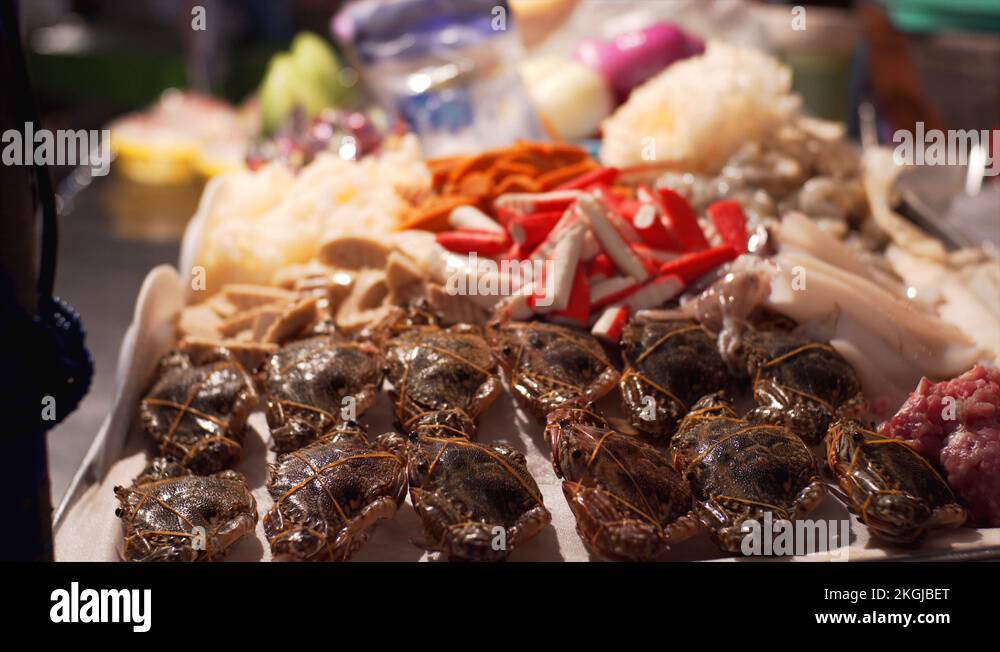 Fresh shrimp and crab counter Stock Videos & Footage - HD and 4K Video ...