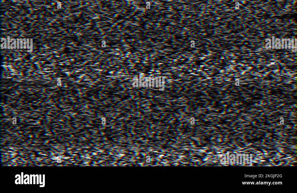 VHS analogue glitch noise of bad VHS tape tracking. Glitch static loop