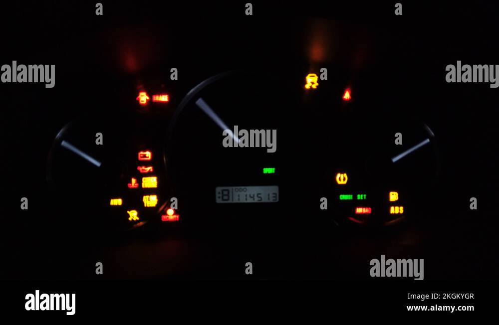 Dashboard car speedometer rpm pointer Stock Videos & Footage HD and