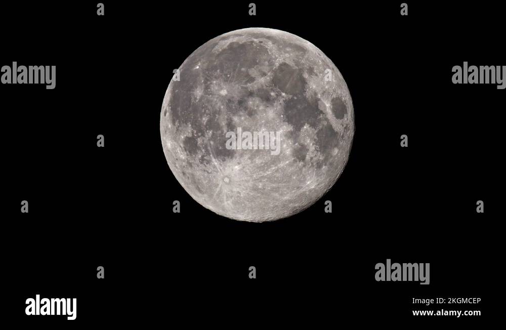 Real Footage of the First Full Moon of Spring, high resolution 8K video