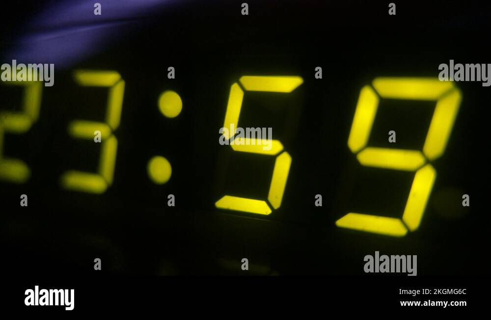 Digital clock midnight Stock Videos & Footage HD and 4K Video Clips