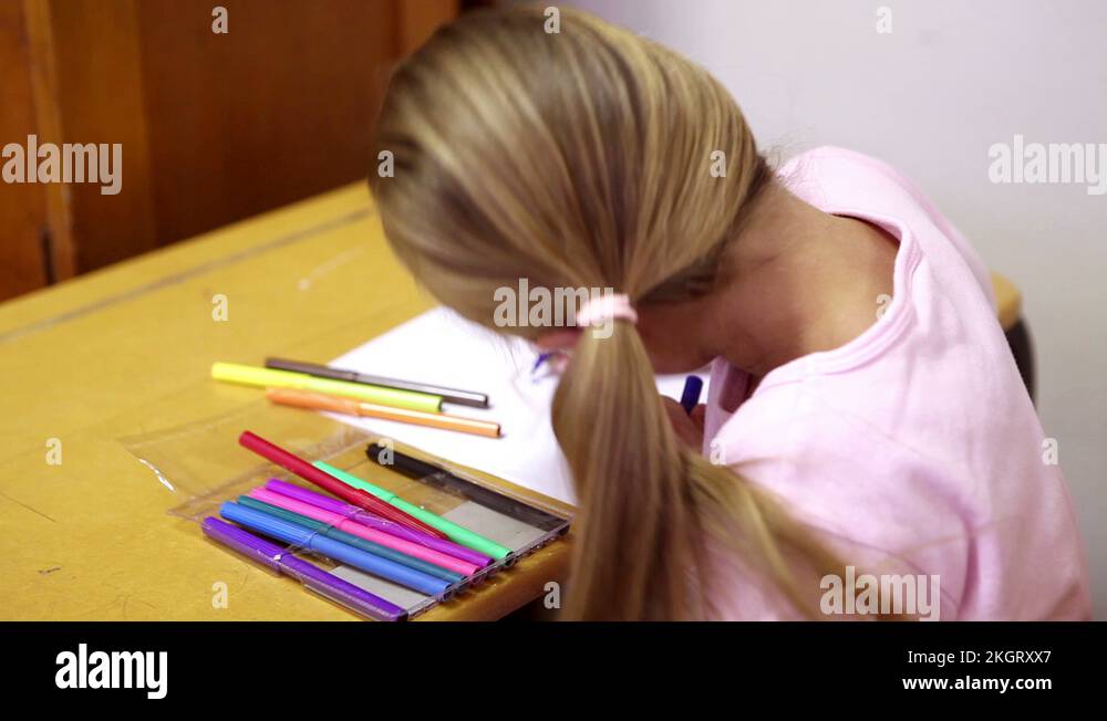 Girl coloring Stock Videos & Footage - HD and 4K Video Clips - Alamy