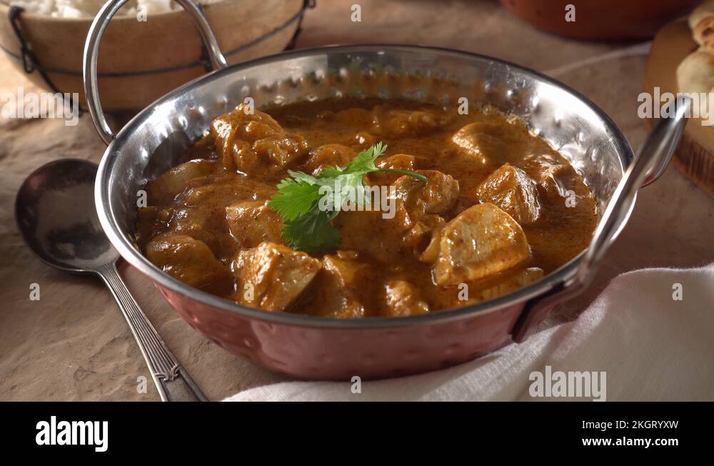 Indian butter chicken curry meal Stock Videos & Footage - HD and 4K