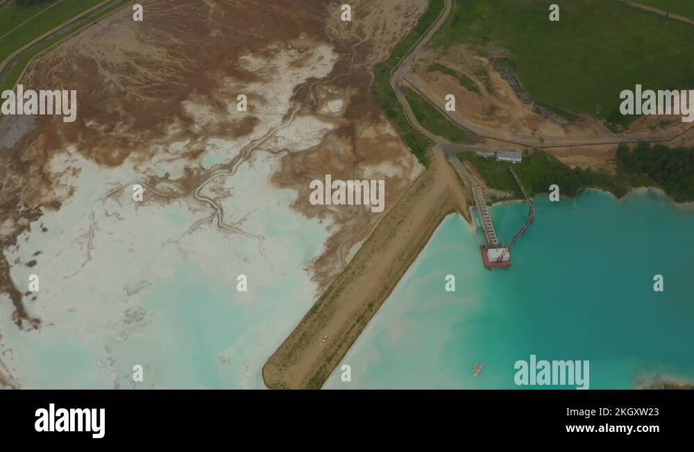 Artificial lake for discharging chemical waste from a chemical plant
