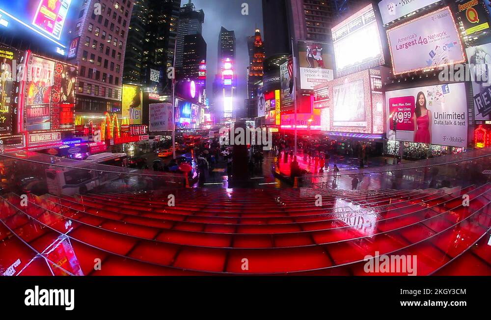 New york city night neon lights Stock Videos & Footage HD and 4K