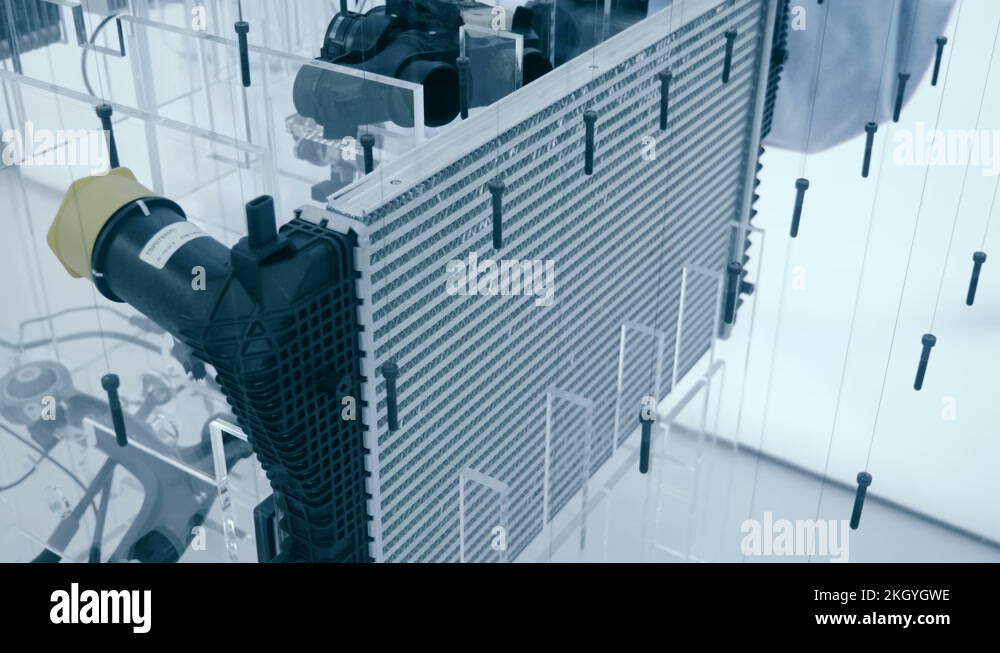 New main car radiator and air conditioner radiator Stock Video Footage