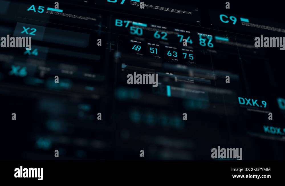 Futuristic user interface HUD GUI Stock Video Footage - Alamy