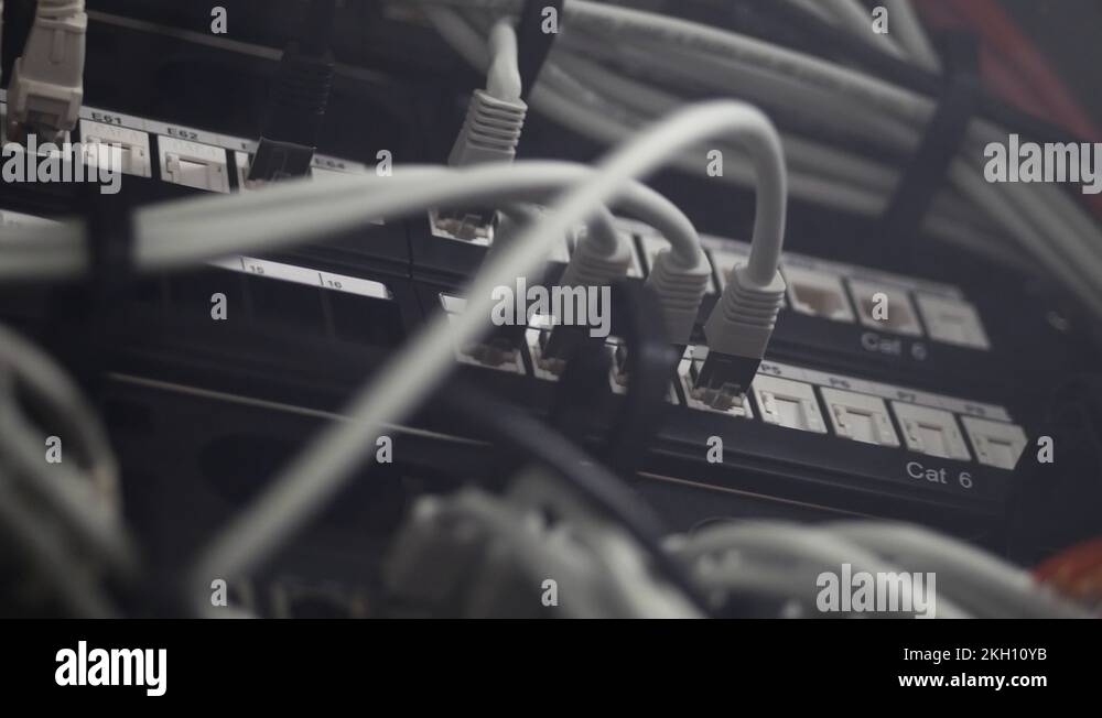 Server LAN ports in a server room Stock Video Footage Alamy