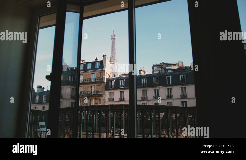 Paris eiffel tower room view Stock Videos & Footage HD and 4K Video