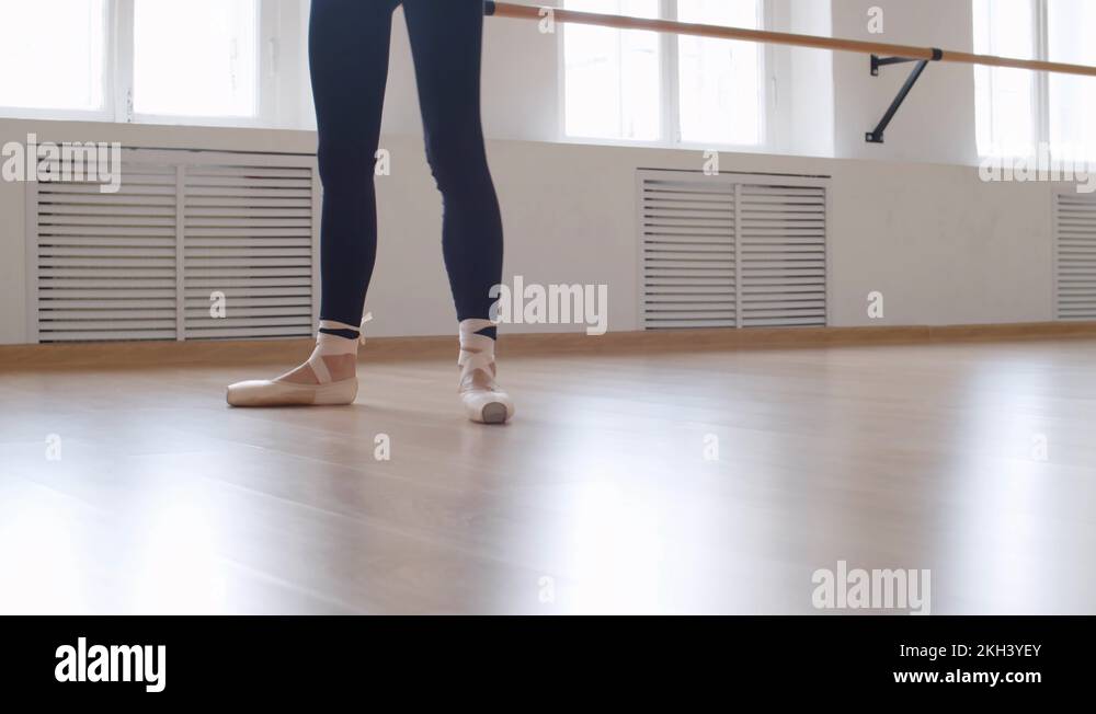Beautiful Ballerina Practicing in Ballet Studio Stock Video Footage Alamy