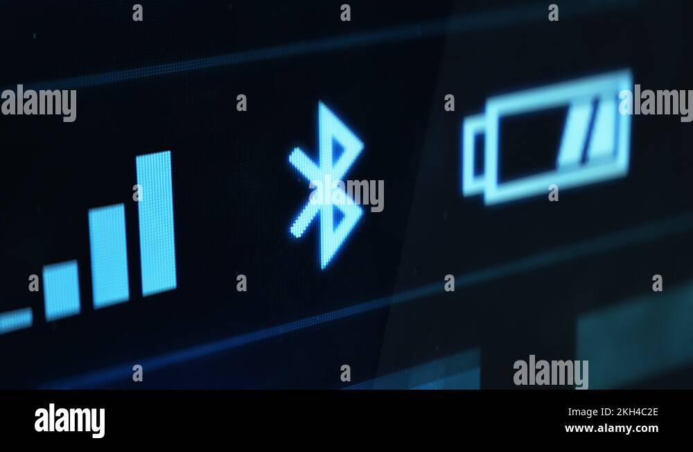 Bluetooth icon blinking in taskbar, notification area. Smartphone