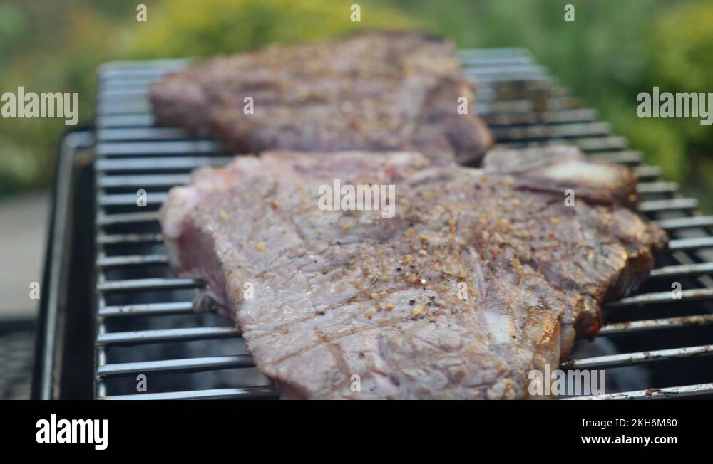 T bone steak on charcoal grill Stock Videos & Footage HD and 4K Video Clips Alamy