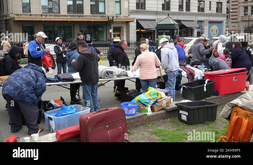 Free feeding & distribution of clothes for homeless in the Boston