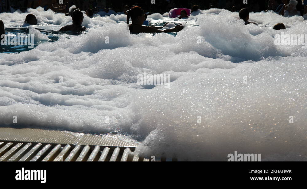 Bathing in a tropical swimming pool Stock Videos & Footage HD and 4K