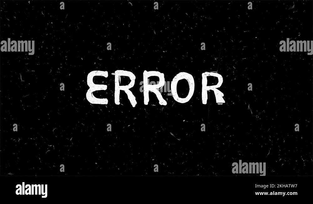 White Error text on black seamless loop animation Stock Video Footage ...