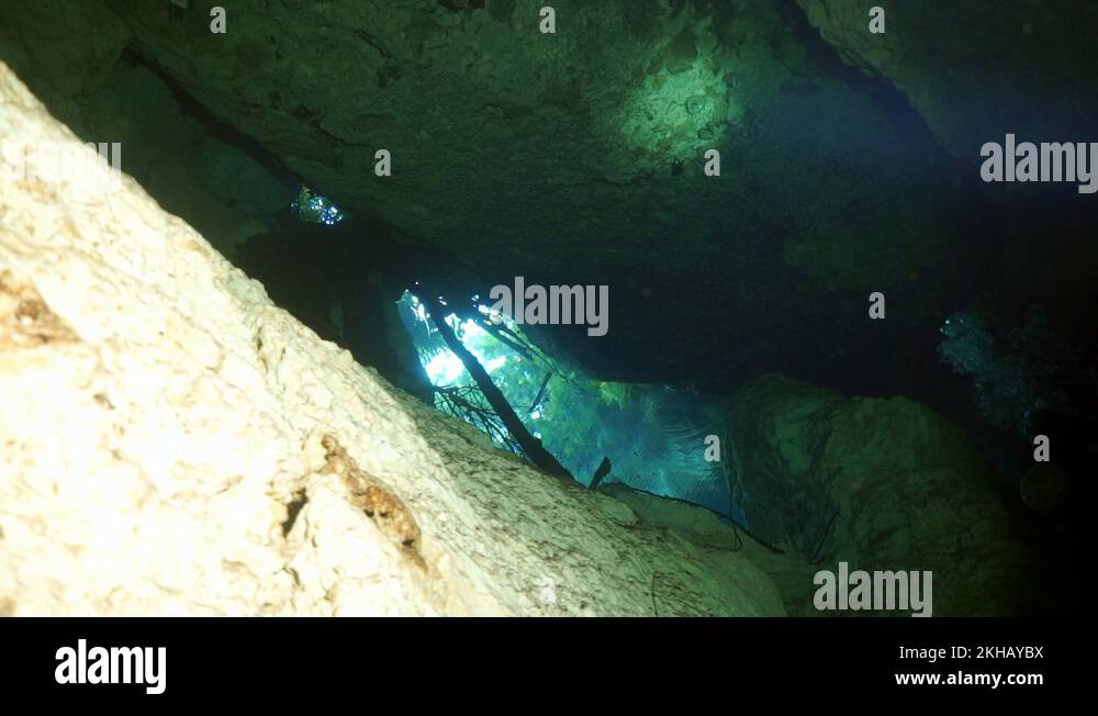 Underwater caves of Yucatan Mexico cenotes Stock Video Footage Alamy
