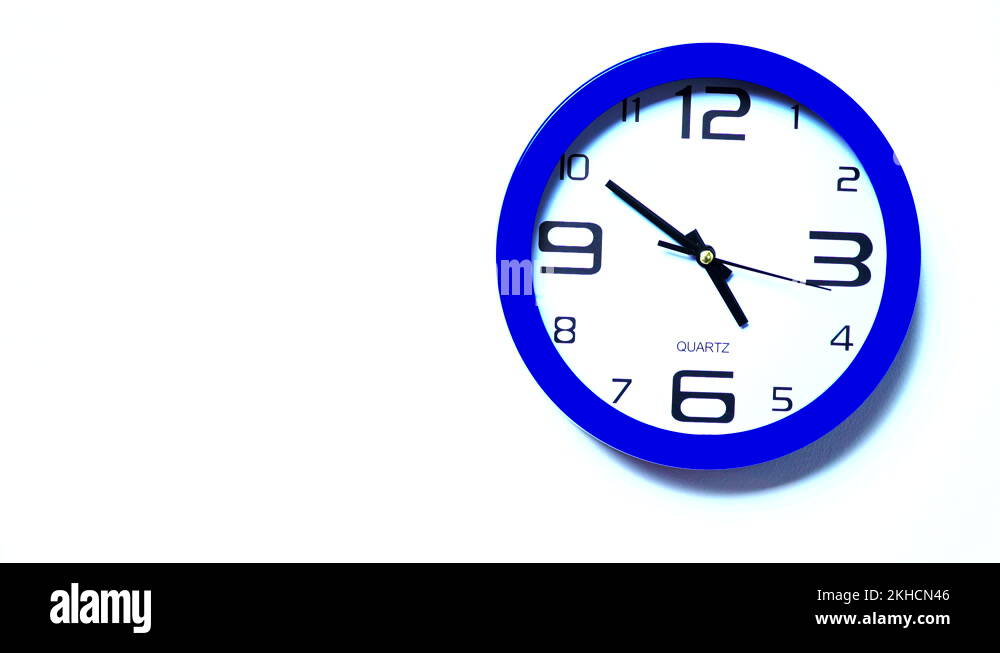 Wall clock ticking showing five hours, timelapse Stock Video Footage