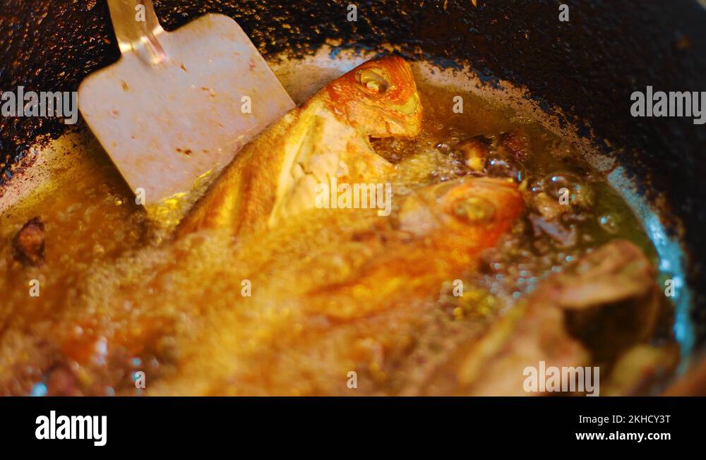 Deep fried fish grill restaurant Stock Videos & Footage HD and 4K