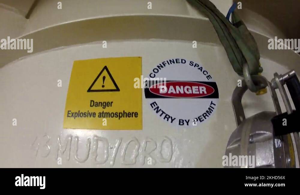 Work in confined space start with the sign gas meter going up and down