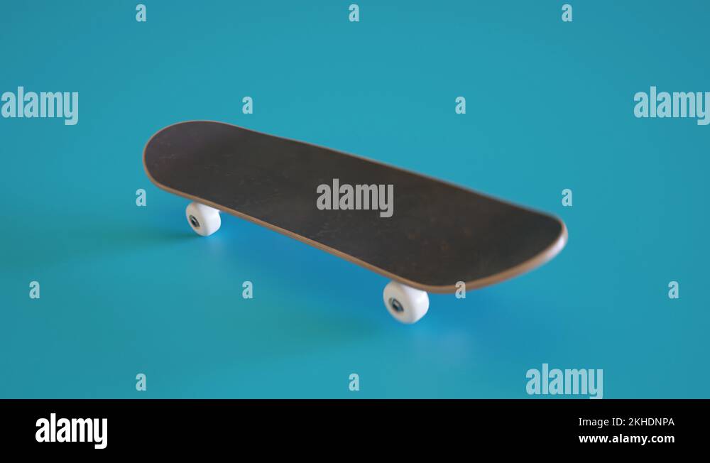Skateboard assembly process. Elements of the board combining in order