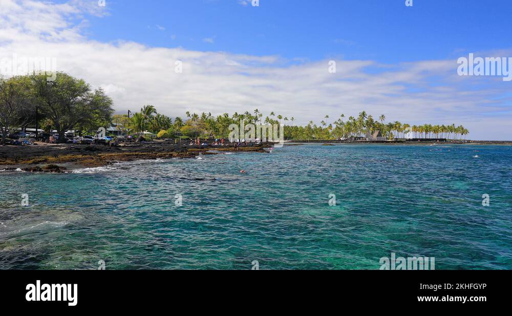 Two Step snorkeling Reef, Honaunau Bay,Big Island, Hawaii,usa Stock ...