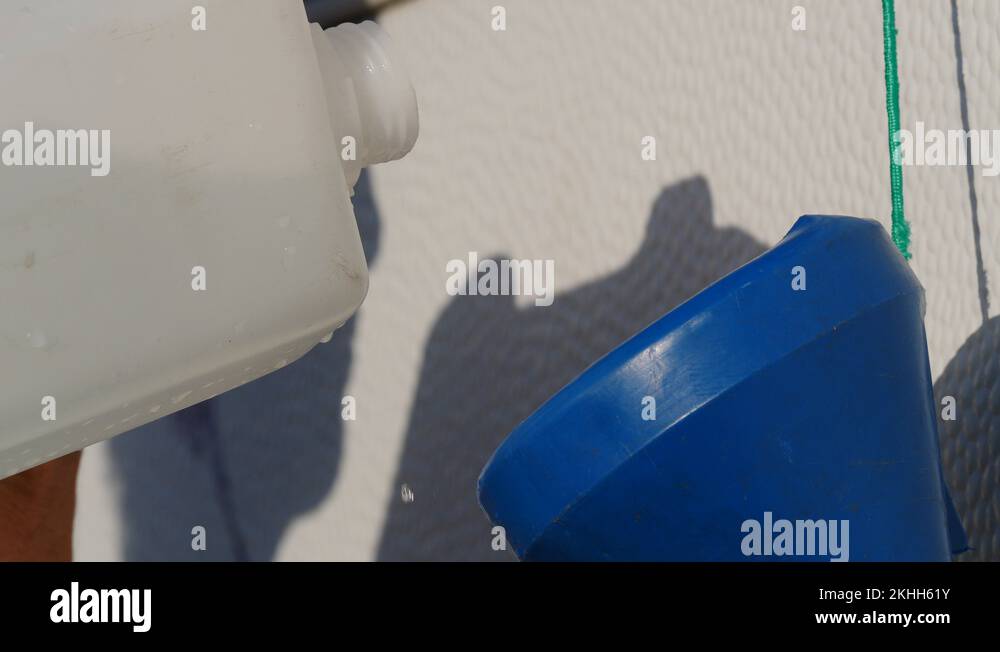 Close up refilling camper rv water tank Stock Video Footage Alamy