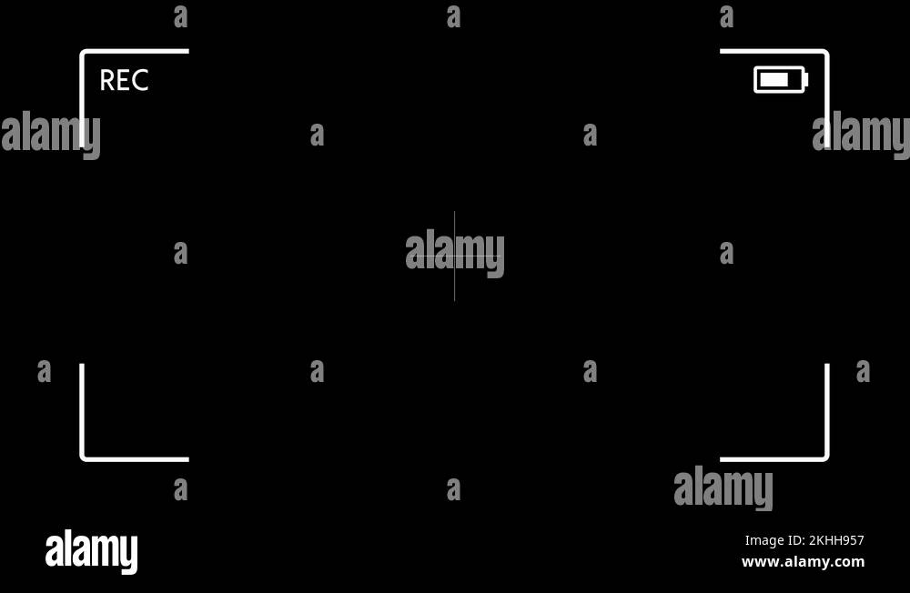 Camera viewfinder Recording on black screen Stock Video Footage Alamy