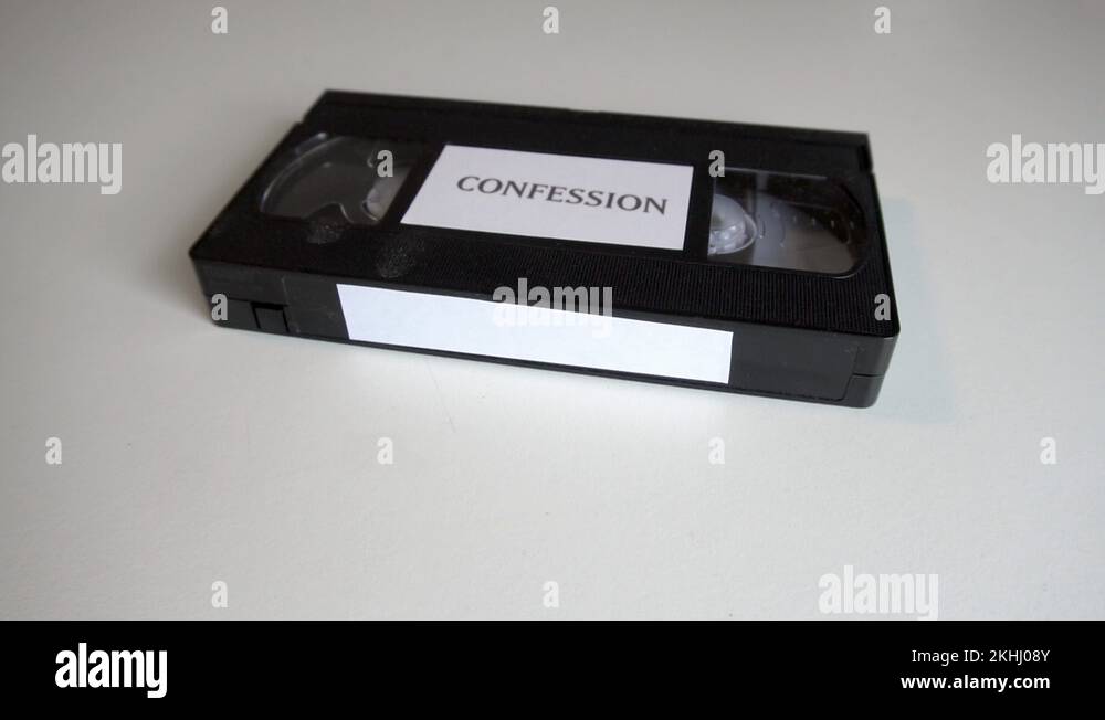 VHS Tape Labeled Confession Zoom Stock Video Footage Alamy