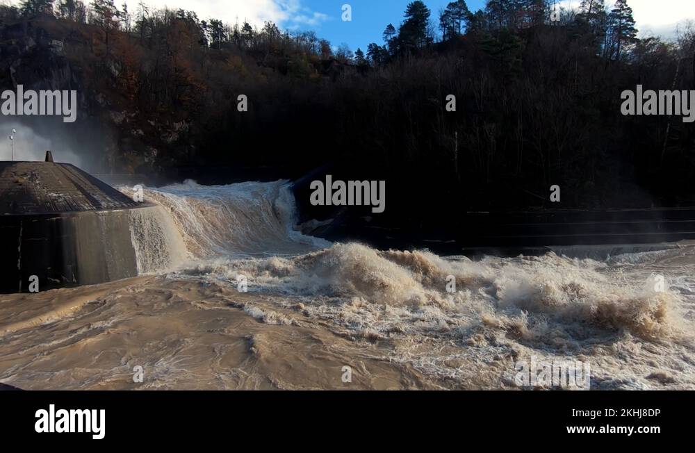 Hydroelectric water spills electricity Stock Videos & Footage HD and