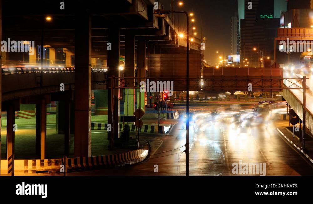 Density of cars on the roads and freeways in rush hour Stock Video