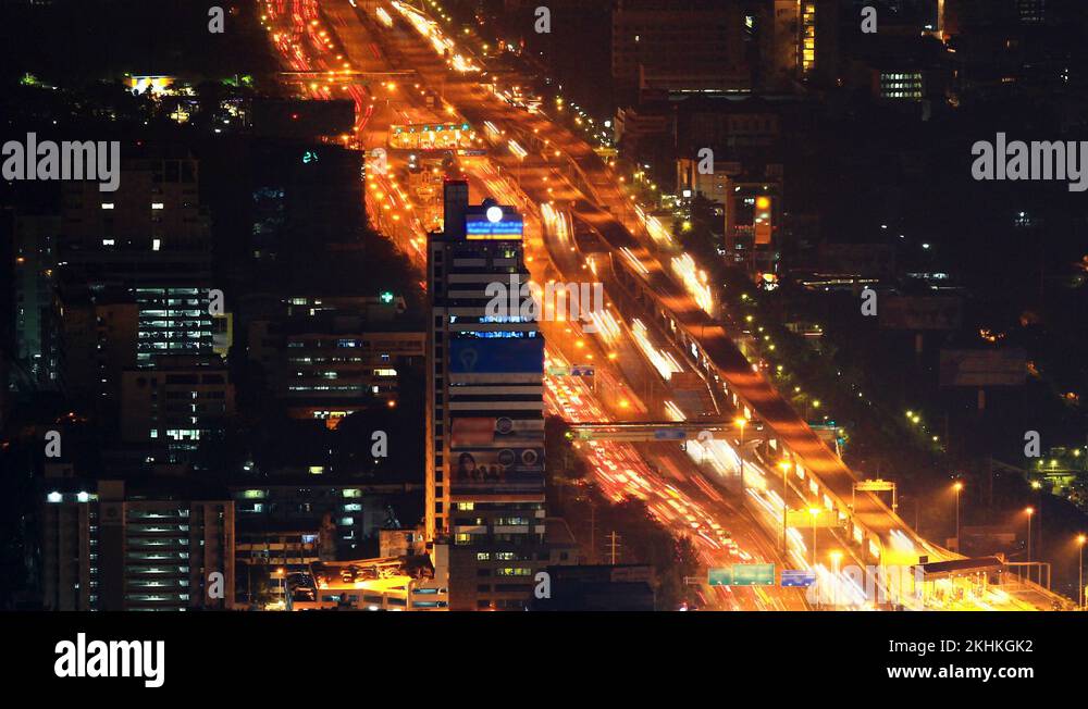 Density of cars on the roads and freeways in rush hour Stock Video