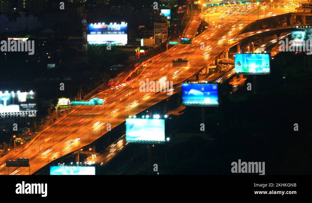 Density of cars on the roads and freeways in rush hour Stock Video