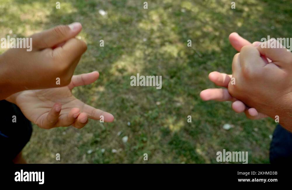 Two Men Playing Rock Paper Scissors, Paper Beating Rock Stock Video ...
