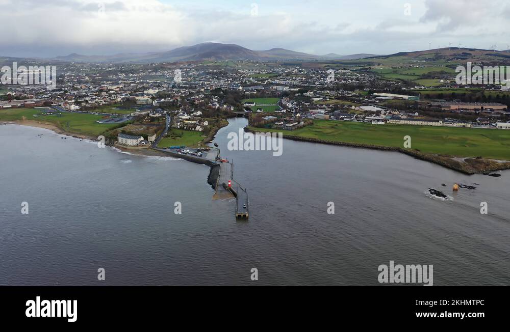 The town Buncrana in County Donegal Republic of Ireland Stock Video