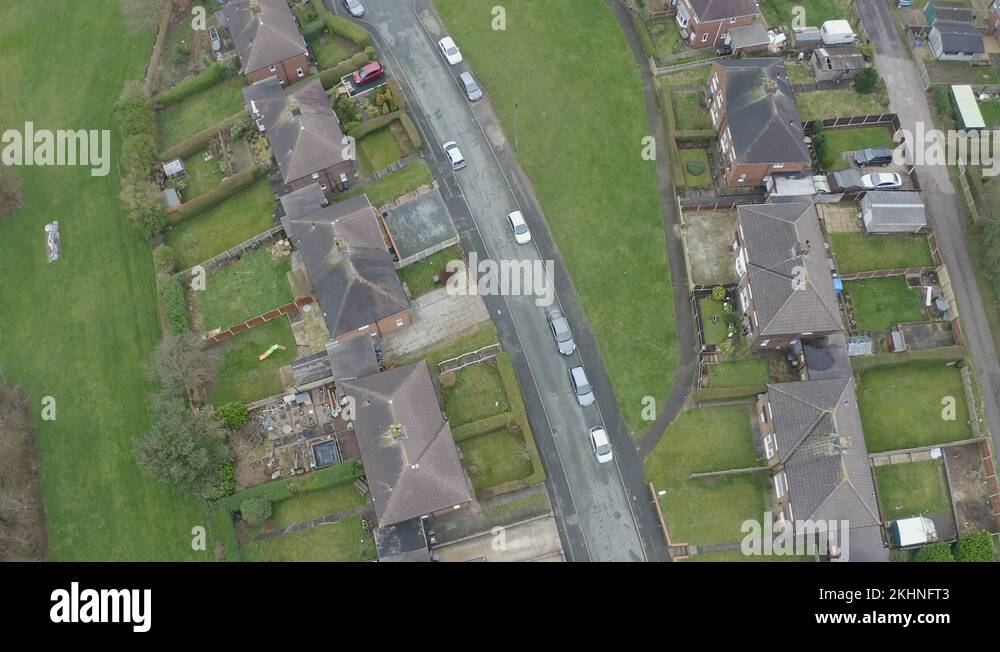 Village view with housing estate and terrace houses Stock Videos