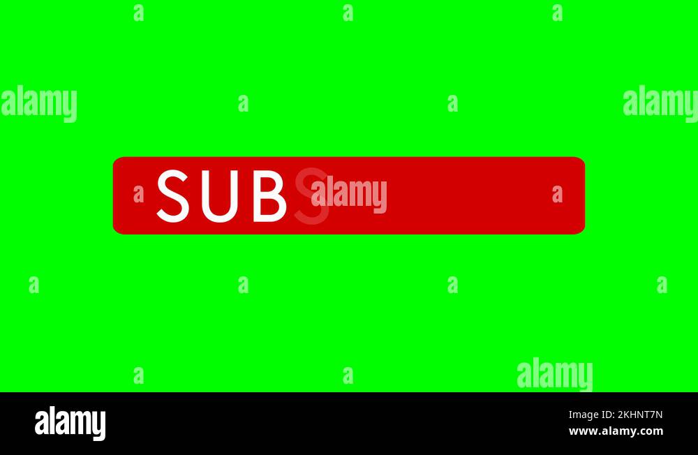 Big Subscribe button on green screen Stock Video Footage - Alamy