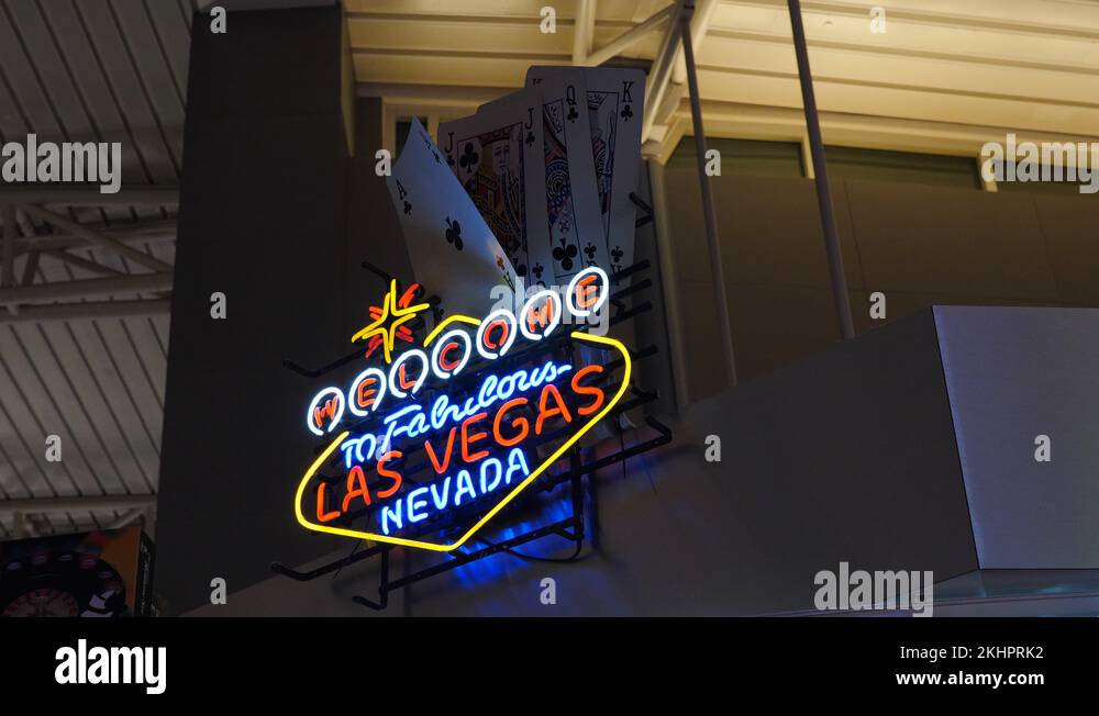 Neon to fabulous las vegas nevada sign Stock Videos & Footage