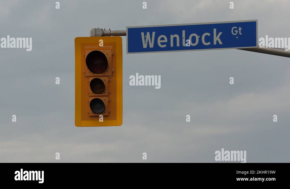 Traffic lights out due to storm and power outage Stock Video Footage